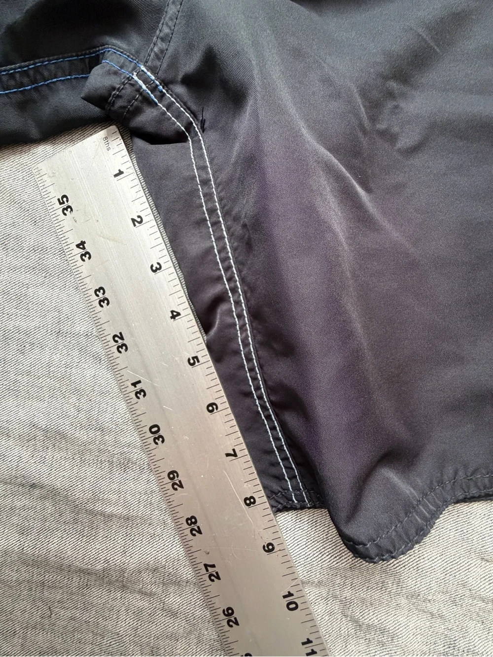 Quiksilver Black Swim Board Shorts with Blue Trim